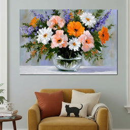 Garden Bouquet Still Life Oil - NicheCanvas