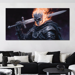 Flaming Skull Knight Sovereign - NicheCanvas