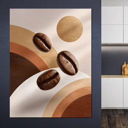 Coffee Dreams in Autumn Tones - NicheCanvas