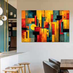 Geometric Dawn Spectrum - NicheCanvas