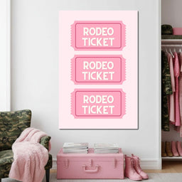 Pastel Rodeo Ticket Stack - NicheCanvas
