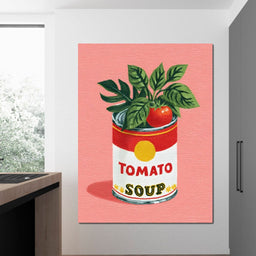 Pop Tomato Soup Garden Can - NicheCanvas