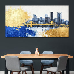 Golden Bridge Skyline - NicheCanvas