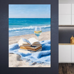 Seaside Pages and Chardonnay Bliss - NicheCanvas
