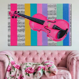 Vibrant Melodies Violon Unleashed - NicheCanvas