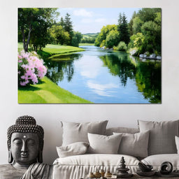 Whispering Meadows Reflection - NicheCanvas