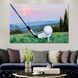 Sunset Swing Over Fields - NicheCanvas