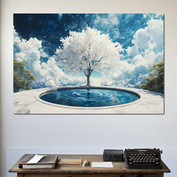 Whispering Celestial Oasis - NicheCanvas