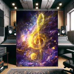 Celestial Gold Melody Stream - NicheCanvas