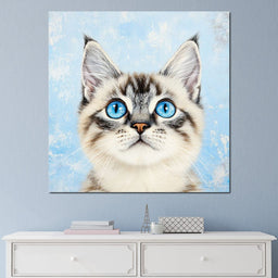 Kitty's Gaze of Curiosity - NicheCanvas