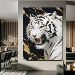 Fierce Aura Golden Roar - NicheCanvas