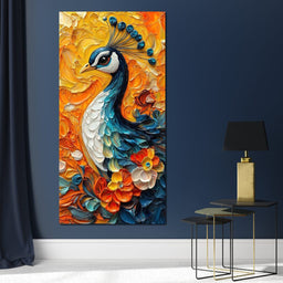 Radiant Peacock Garden Harmony - NicheCanvas