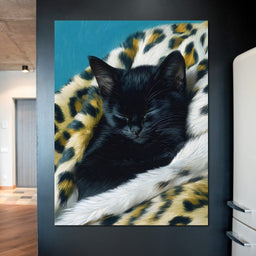 Slumbering Feline Dreams - NicheCanvas