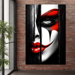 Monochrome Joker Reverie - NicheCanvas