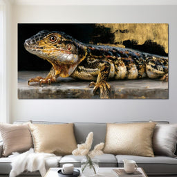 Ancient Scales Upon Gilded Ground - NicheCanvas