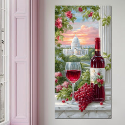 Capitol Tranquility & A Cup of Wine - NicheCanvas