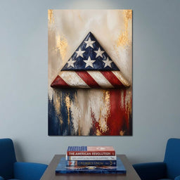 Folded Honor Beneath Gold Leaf - NicheCanvas