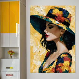 Golden Hour Couture Portrait - NicheCanvas