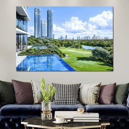 Skyline Radiance Overlooking the Golf Course - NicheCanvas