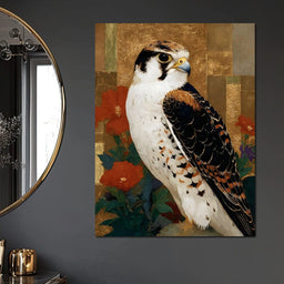 Golden Peregrine Elegance - NicheCanvas