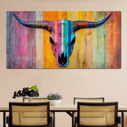 Radiant Longhorn Vibrance - NicheCanvas
