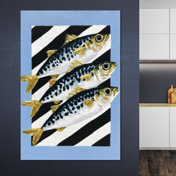 Golden Finned Trio of Tides - NicheCanvas