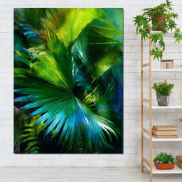 Lush Tropical Palm Oasis Flow - NicheCanvas