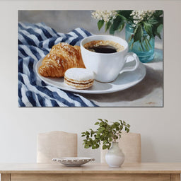 Morning Coffee Pastry Stilllife - NicheCanvas