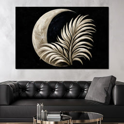 Crescent Shadow Over The Fallen Frond - NicheCanvas