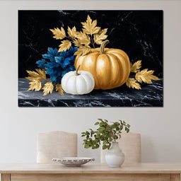 Golden Harvest Marble Elegance - NicheCanvas