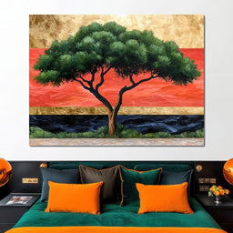 Majestic Dawn Tree Harmony - NicheCanvas