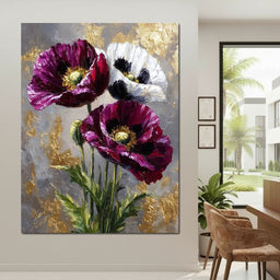Golden Poppy Petal Sonata - NicheCanvas