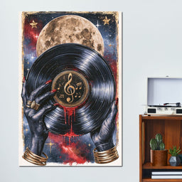 Midnight Melodies Beneath The Lunar Glow - NicheCanvas