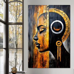 Golden Eclipse Portrait Journey - NicheCanvas