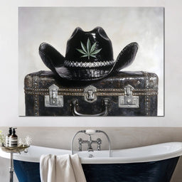 Cowboy Spirit on Vintage Case - NicheCanvas
