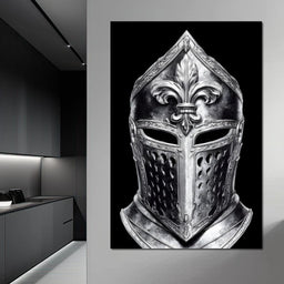 Silver Knight Fleur Helm Majesty - NicheCanvas