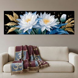 Celestial White Lotus Bloom - NicheCanvas