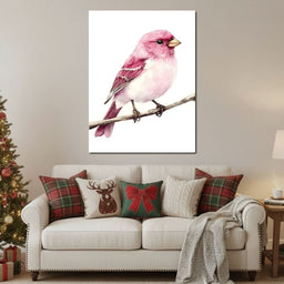 Rosefinch Perched On Spring - NicheCanvas