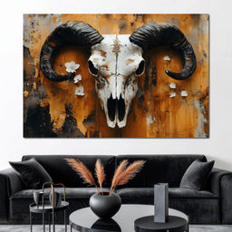 Horned Essence Rustic Elegance - NicheCanvas