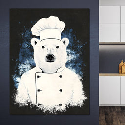 Polar Bear Chef Culinary Dreams - NicheCanvas