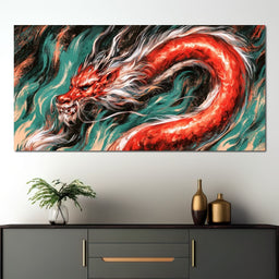 Dragon Waking From The Jade Currents - NicheCanvas