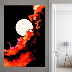 Firestorm Under the Moon - TooplesArt - NicheCanvas