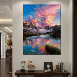 Radiant Peaks Mirror Lake Dawn - NicheCanvas