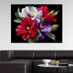 Velvet Peony Trio Bouquet - NicheCanvas