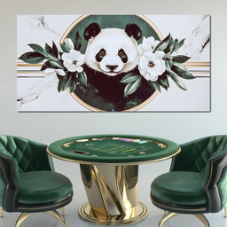 Panda Reverie Floral Embrace - NicheCanvas