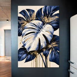 Gilded Foliage Under Midnight Shadows - NicheCanvas
