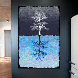 Binary Tree Reflection Pulse - NicheCanvas