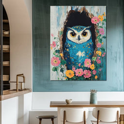 Owl Guardians Floral Haven - NicheCanvas