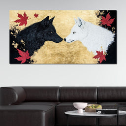 Opposite Wolves - NicheCanvas