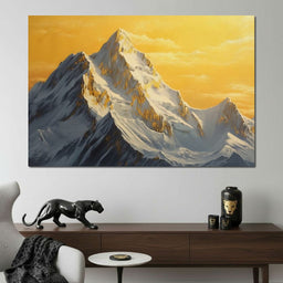 Golden Summit Dawn Radiance - NicheCanvas